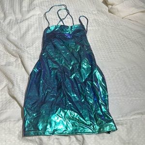 mermaid metallic dress
